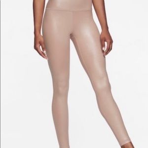 Athleta Elation High Rise Shimmer Tight Rose Small